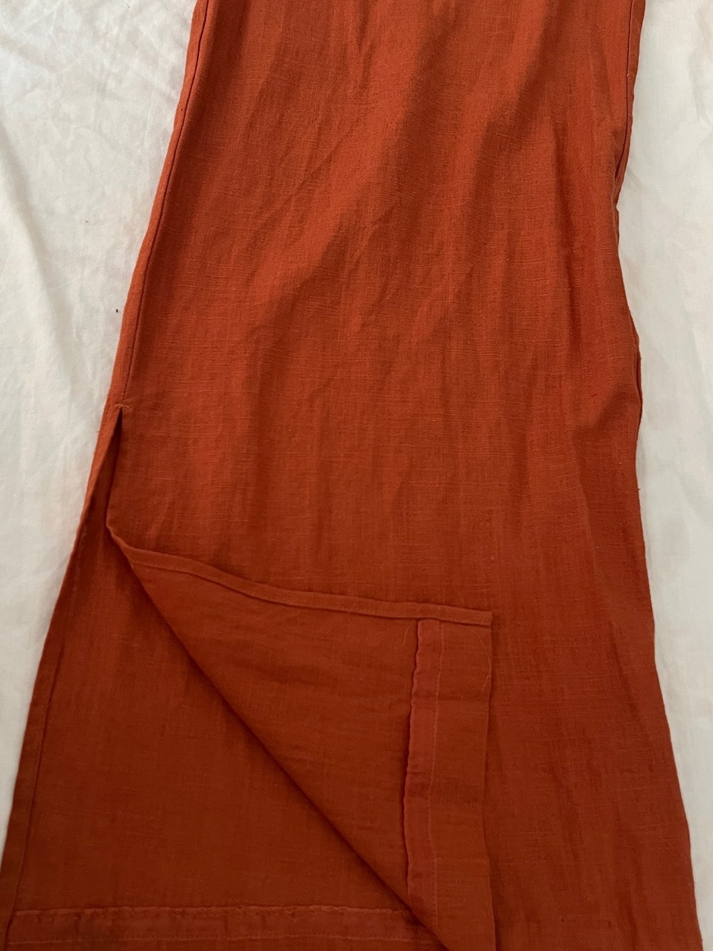 By Anthropologie V Neck Ruffle Copper Jumpsuit Size S - Picture 11 of 16